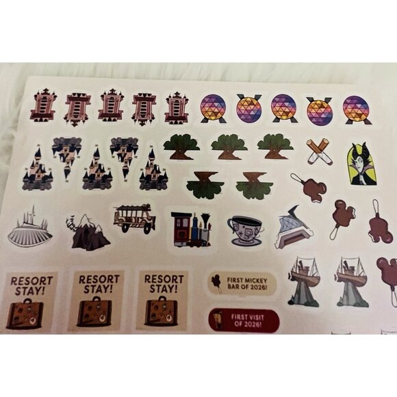 NEW 2026 Walt Disney World Annual Passholder Exclusive Wall Calendar & Stickers - Picture 8 of 9